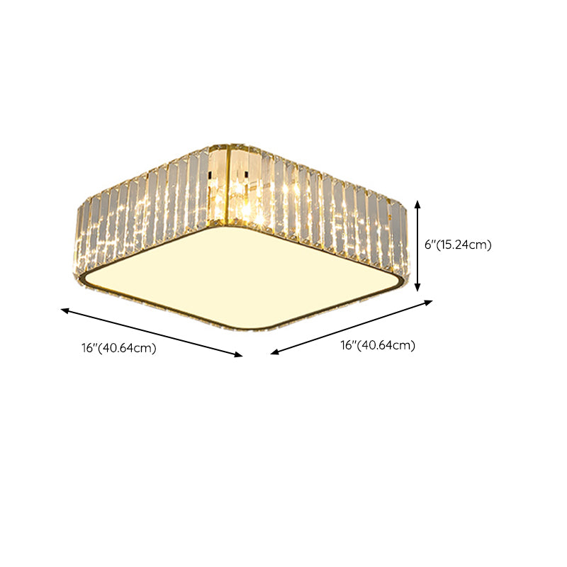 American Style Ceiling Light Crystal Geometry Shape Ceiling Lamp for Bedroom