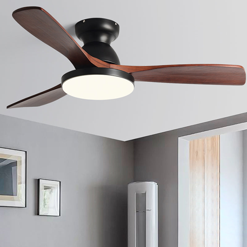 Black / White / Grey Fan Light Metal and Acrylic LED 3 - Blades Modern Ceiling Fan