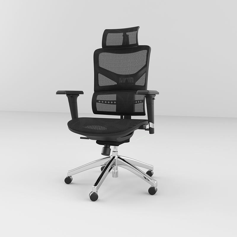 Modern Chair Removable Arms Adjustable Seat Height Office Chair with Breathable Back