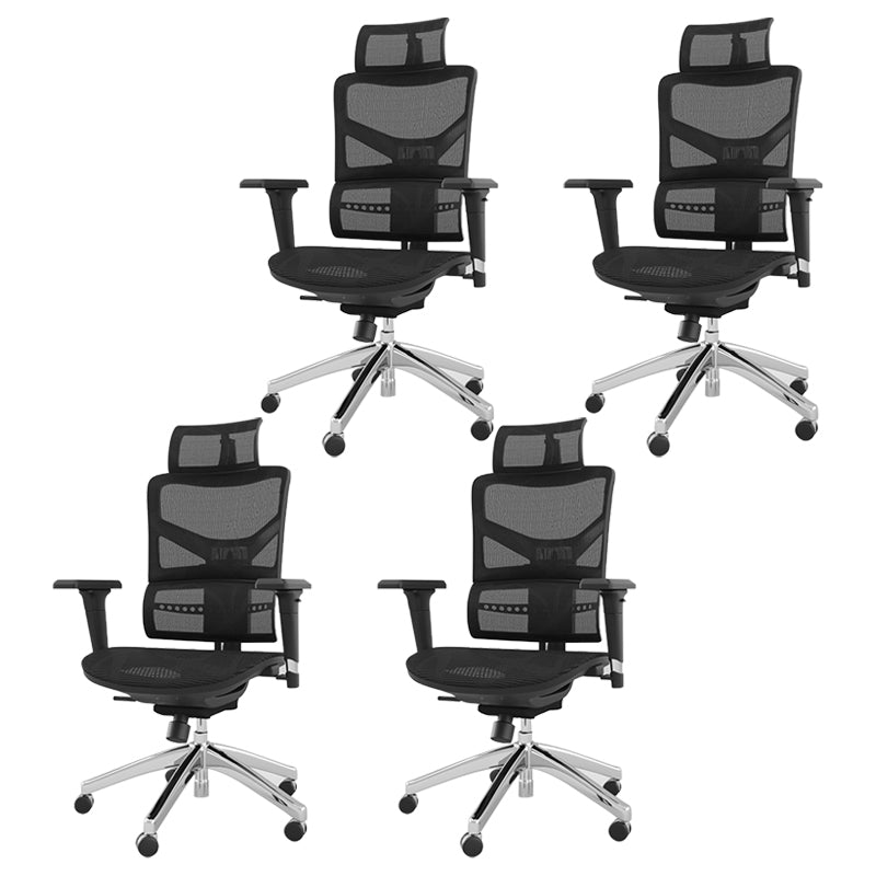 Modern Chair Removable Arms Adjustable Seat Height Office Chair with Breathable Back