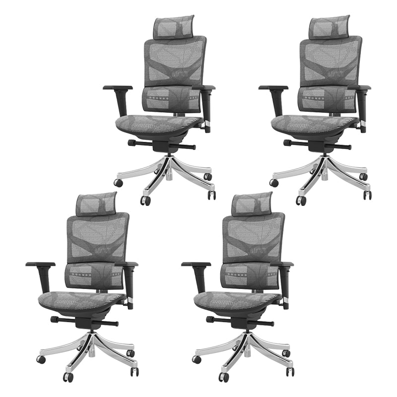 Modern Chair Removable Arms Adjustable Seat Height Office Chair with Breathable Back