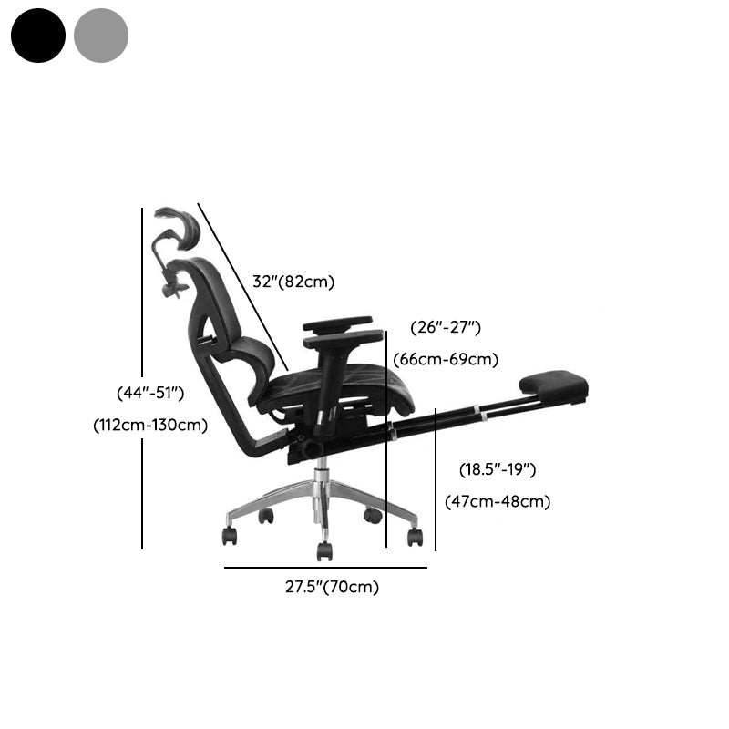 Modern Chair Removable Arms Adjustable Seat Height Office Chair with Breathable Back