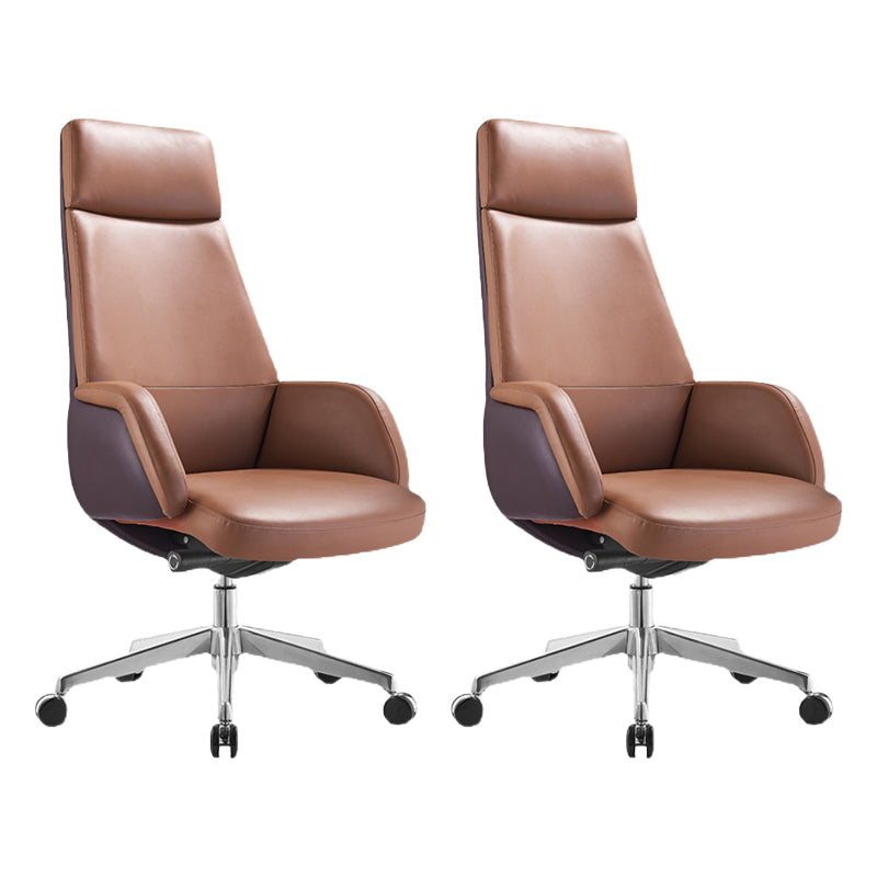 Modern Chair Leather Adjustable Seat Height Office Chair with Wheels