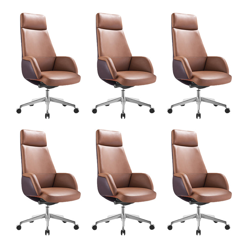 Modern Chair Leather Adjustable Seat Height Office Chair with Wheels