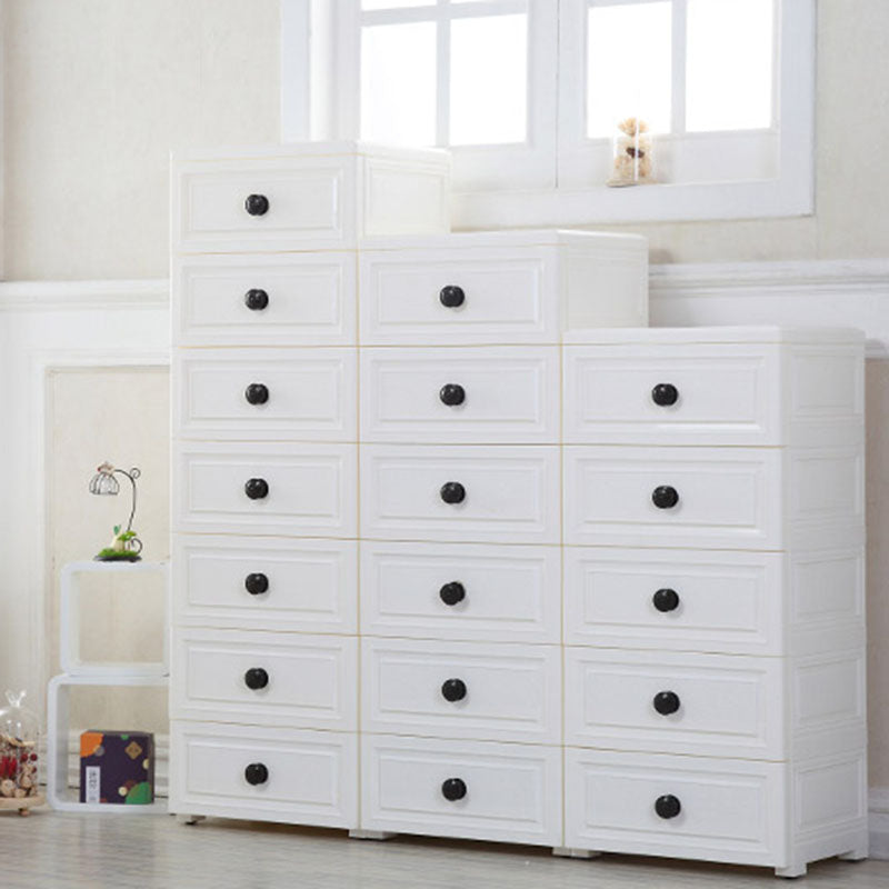 Scandinavian Kids Dressers Plastic Vertical Kids Furniture with Drawers for Bedroom