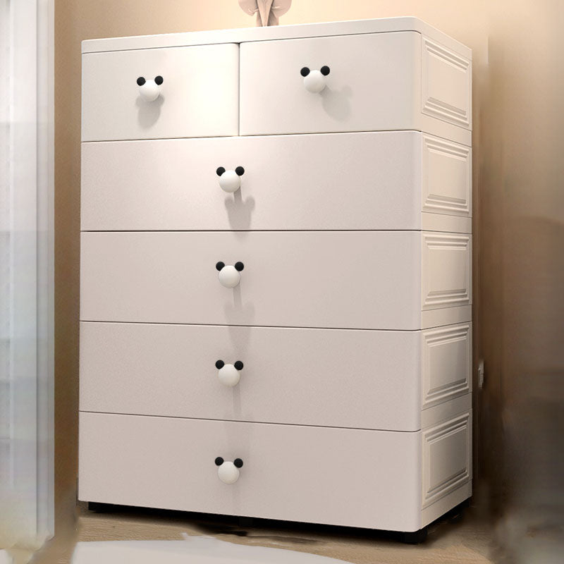 Contemporary Kids Dressers Vertical Plastic Kids Furniture for Bedroom