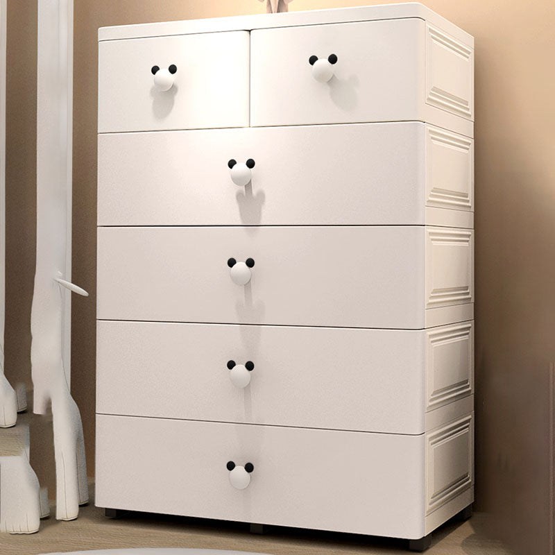 Contemporary Kids Dressers Vertical Plastic Kids Furniture for Bedroom