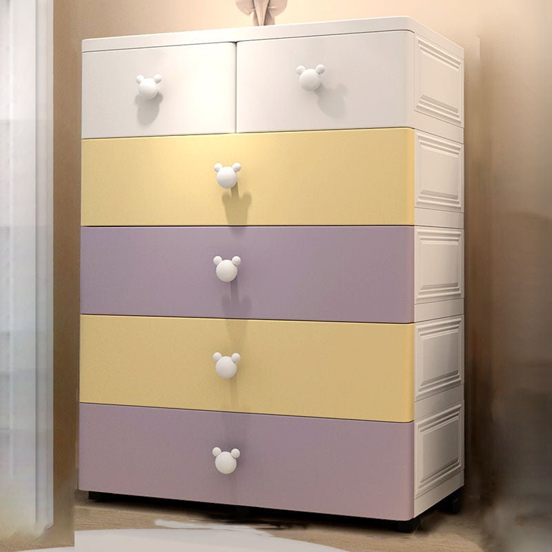 Contemporary Kids Dressers Vertical Plastic Kids Furniture for Bedroom