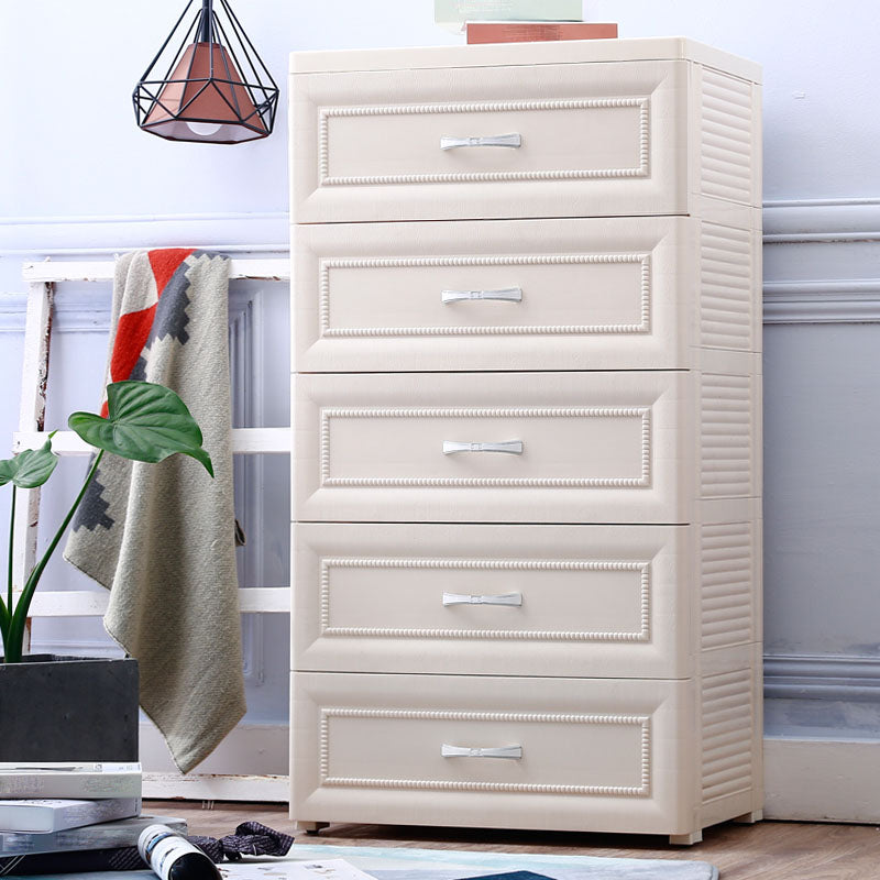 Contemporary Kids Dressers Vertical Plastic Kids Furniture with Drawers