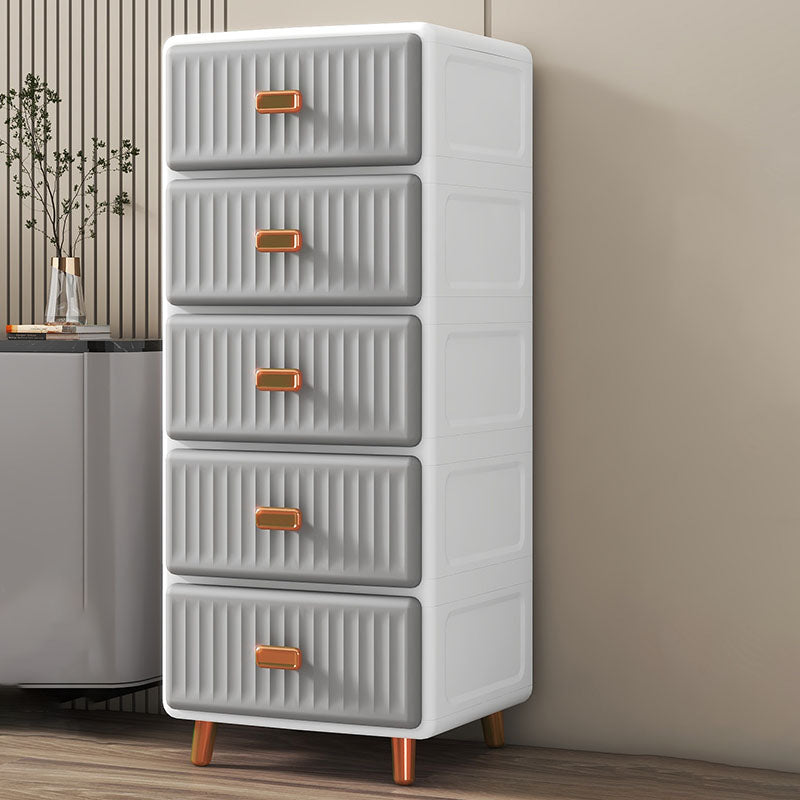 Scandinavian Kids Dressers Vertical Plastic Kids Furniture with Drawers for Bedroom