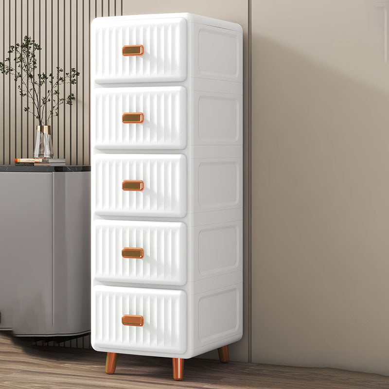 Scandinavian Kids Dressers Vertical Plastic Kids Furniture with Drawers for Bedroom