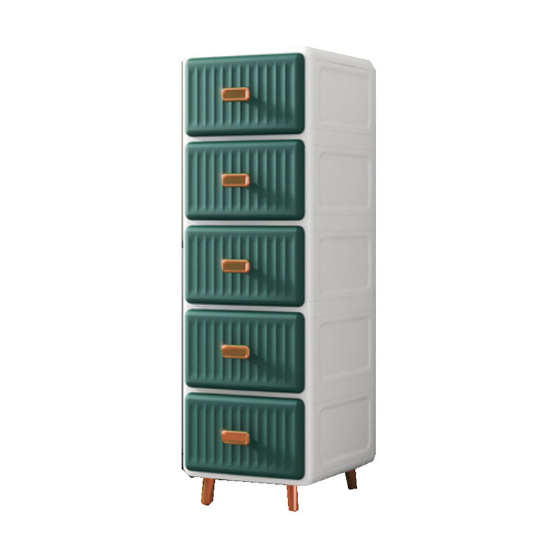 Scandinavian Kids Dressers Vertical Plastic Kids Furniture with Drawers for Bedroom