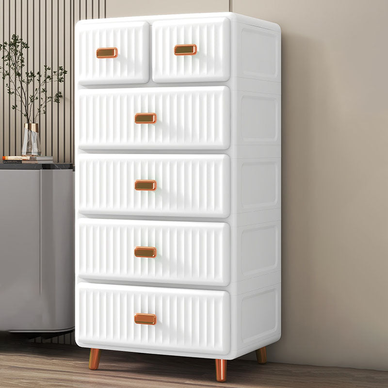 Scandinavian Kids Dressers Vertical Plastic Kids Furniture with Drawers for Bedroom