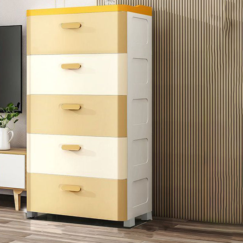 Contemporary Plastic Kids Dressers Vertical Kids Furniture for Bedroom