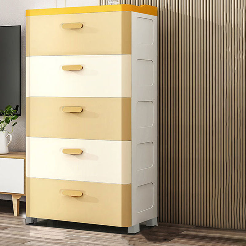 Contemporary Plastic Kids Dressers Vertical Kids Furniture for Bedroom