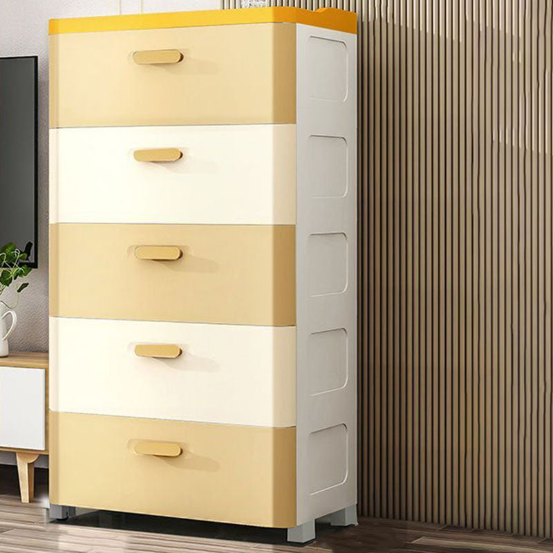 Contemporary Plastic Kids Dressers Vertical Kids Furniture for Bedroom