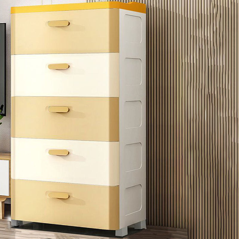 Contemporary Plastic Kids Dressers Vertical Kids Furniture for Bedroom