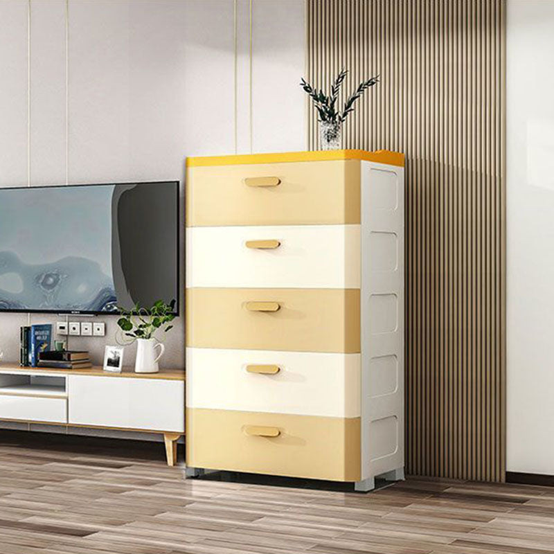 Contemporary Plastic Kids Dressers Vertical Kids Furniture for Bedroom