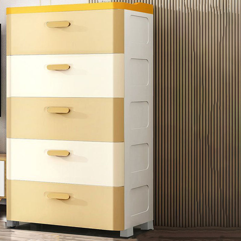 Contemporary Plastic Kids Dressers Vertical Kids Furniture for Bedroom