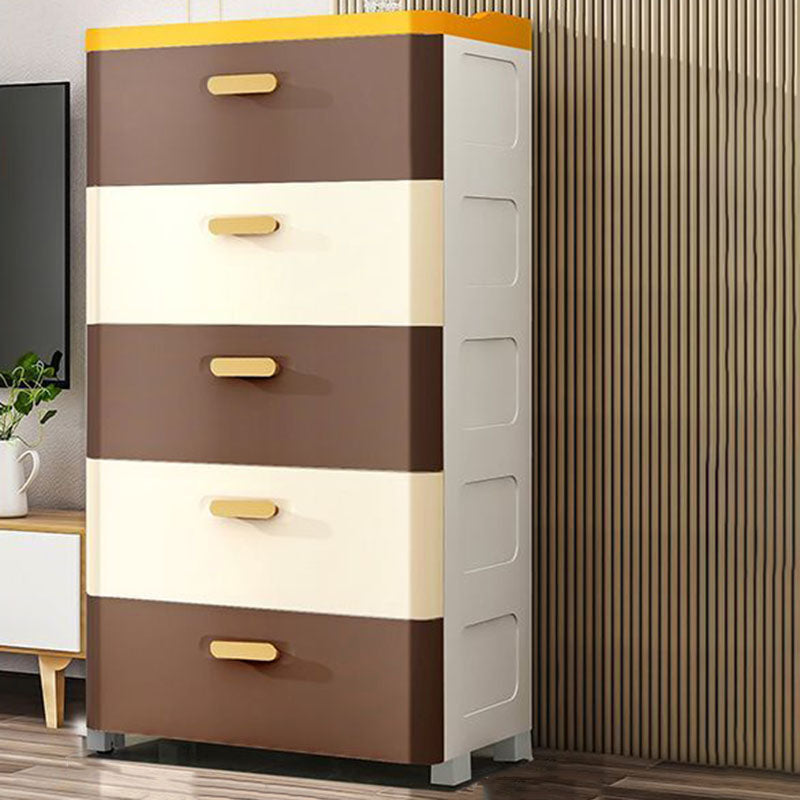 Contemporary Plastic Kids Dressers Vertical Kids Furniture for Bedroom