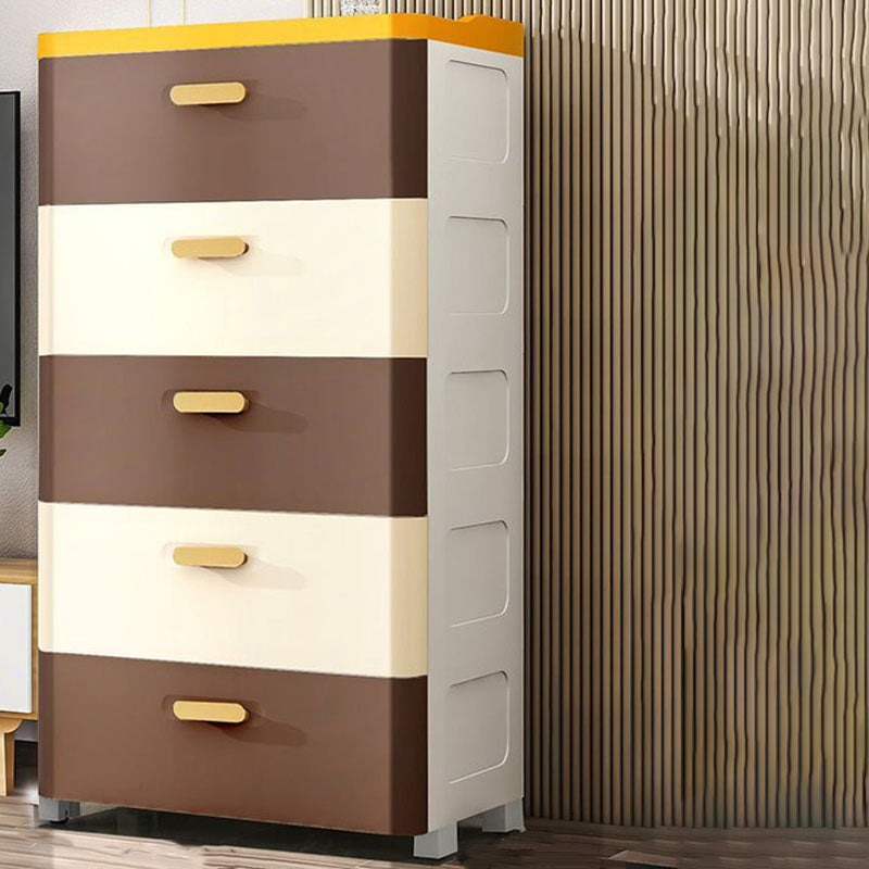 Contemporary Plastic Kids Dressers Vertical Kids Furniture for Bedroom