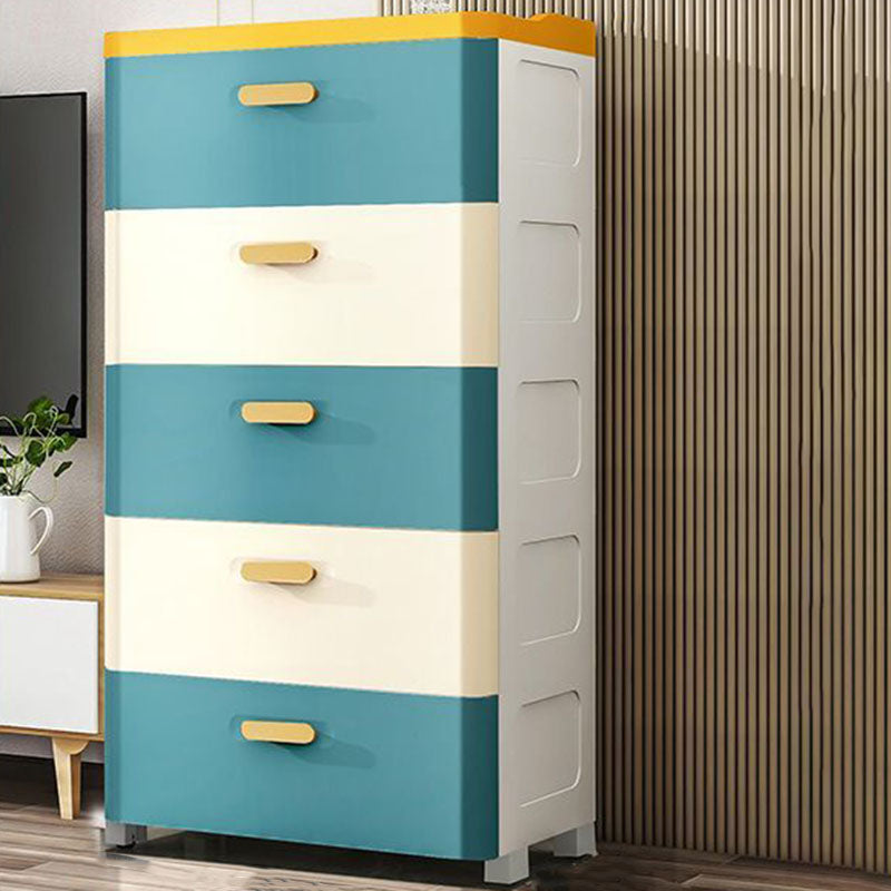 Contemporary Plastic Kids Dressers Vertical Kids Furniture for Bedroom