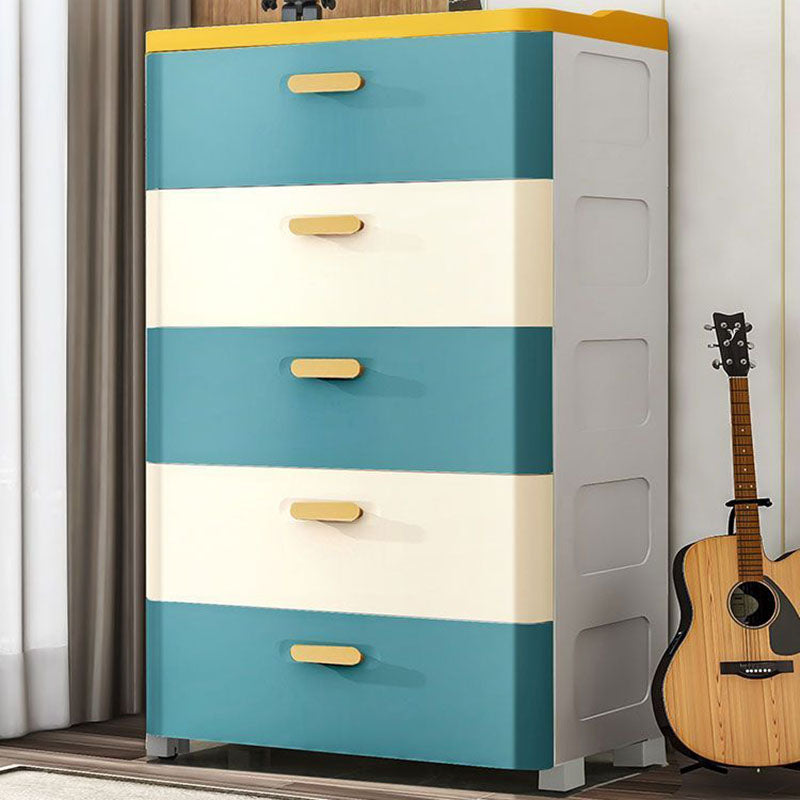 Contemporary Plastic Kids Dressers Vertical Kids Furniture for Bedroom