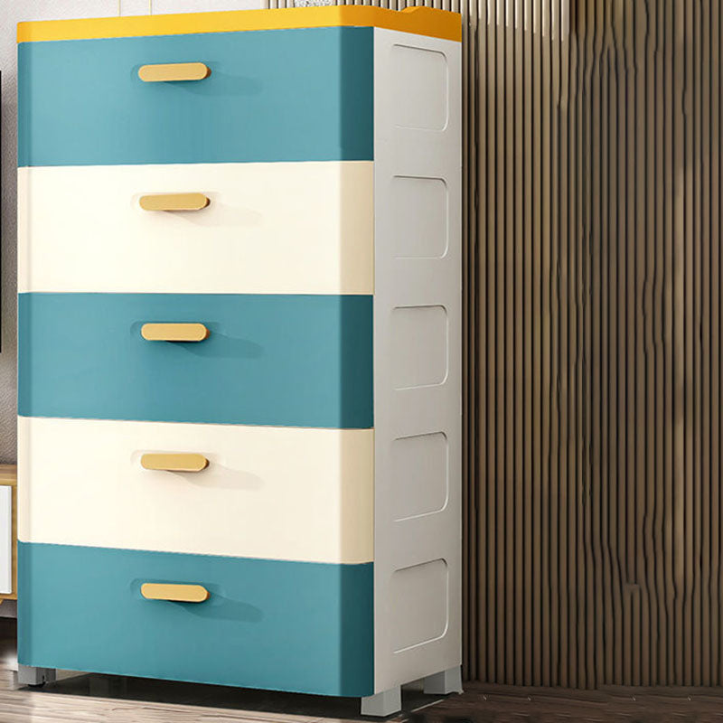 Contemporary Plastic Kids Dressers Vertical Kids Furniture for Bedroom