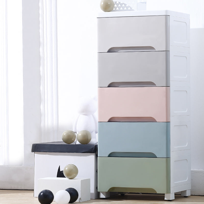 Modern Chest Dressers Plastic Kids Nightstand with 5/6 Drawers