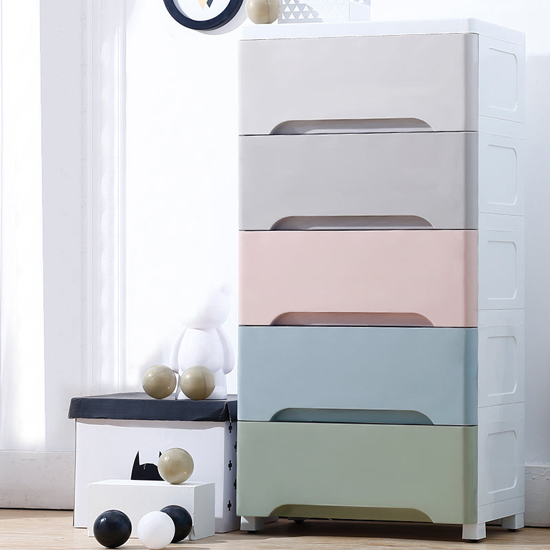 Modern Chest Dressers Plastic Kids Nightstand with 5/6 Drawers