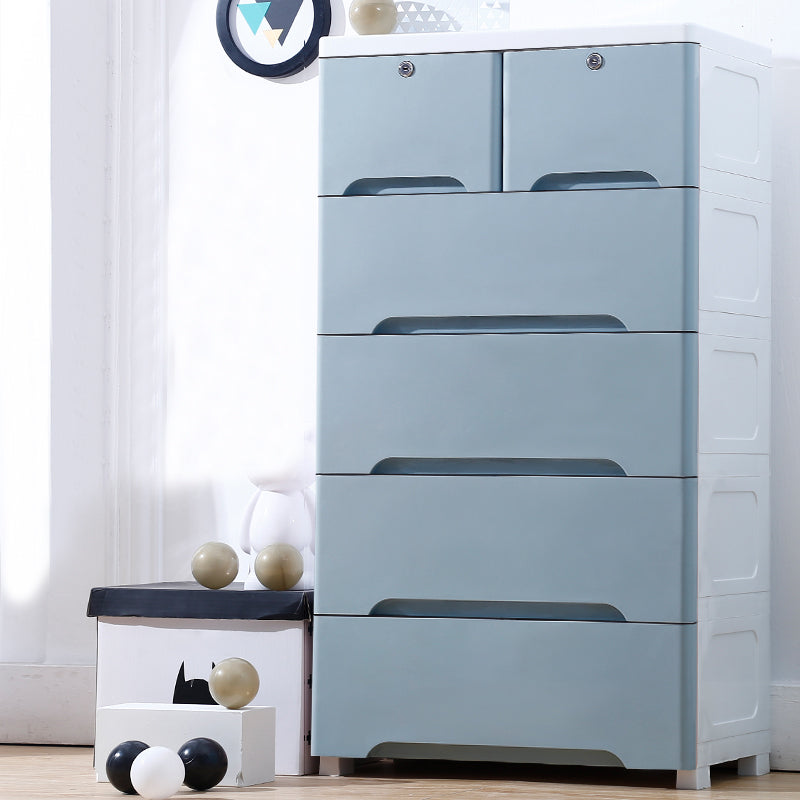 Modern Chest Dressers Plastic Kids Nightstand with 5/6 Drawers