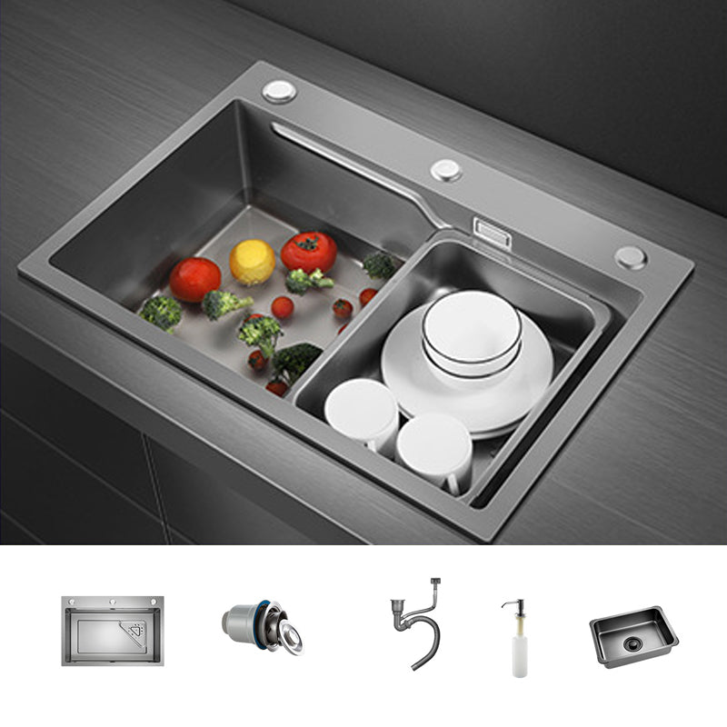 Contemporary Kitchen Sink Double Bowl Kitchen Sink with Rectangular Shape