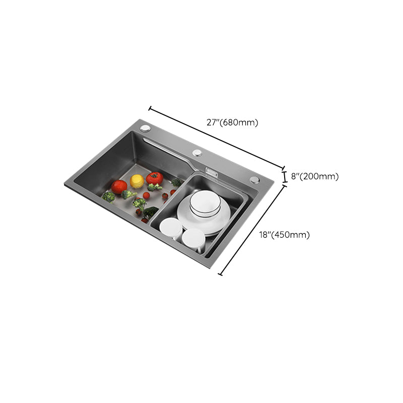 Contemporary Kitchen Sink Double Bowl Kitchen Sink with Rectangular Shape