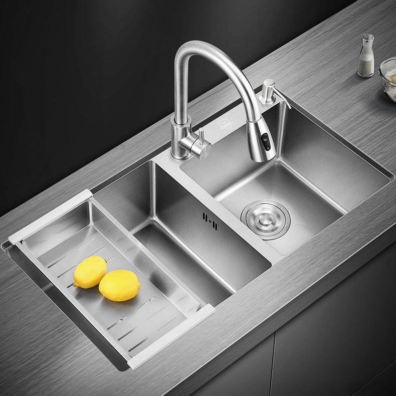 Stainless Steel Kitchen Sink Double Bowl Kitchen Sink with Rectangular Shape