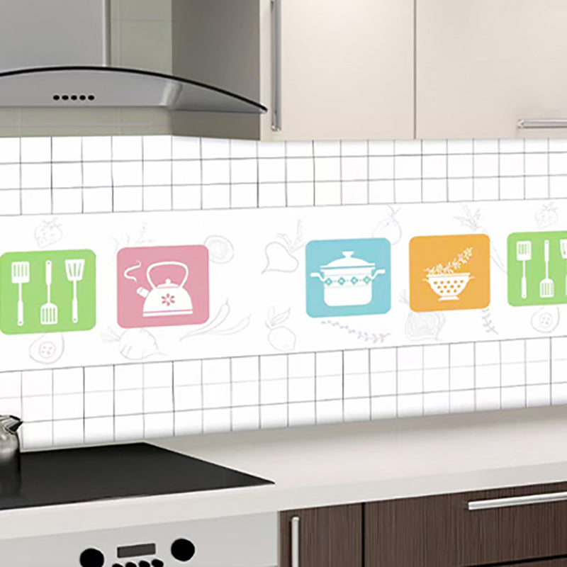 Wallpaper Wall Protective Film Waterproof Moisture-proof Oil-proof Kitchen and Bathroom