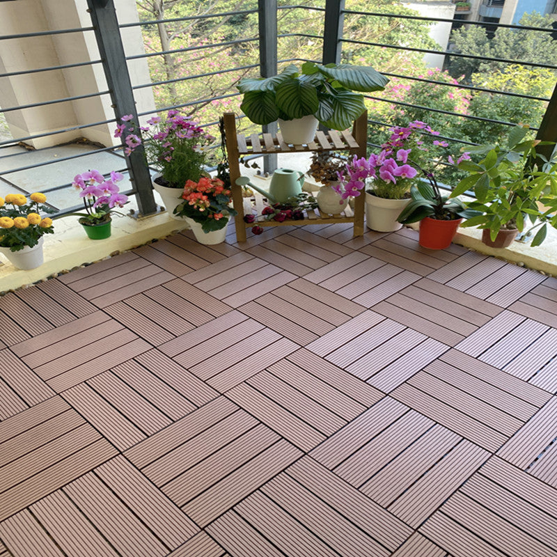 Composite Decking Tiles Interlocking Water Resistant Floor Tiles