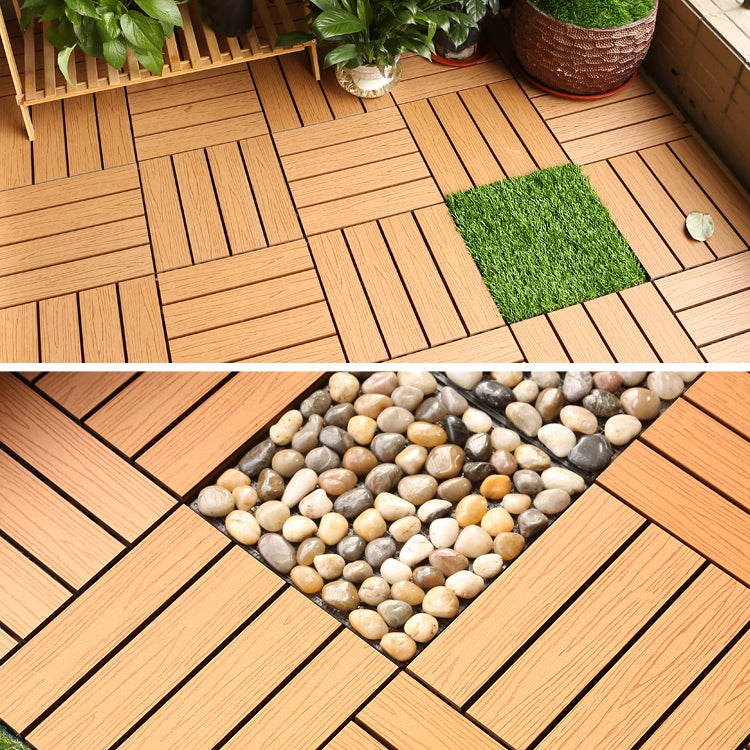 Composite Decking Tiles Interlocking Water Resistant Floor Tiles