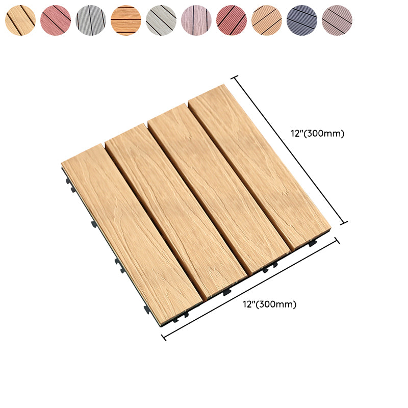 Composite Decking Tiles Interlocking Water Resistant Floor Tiles
