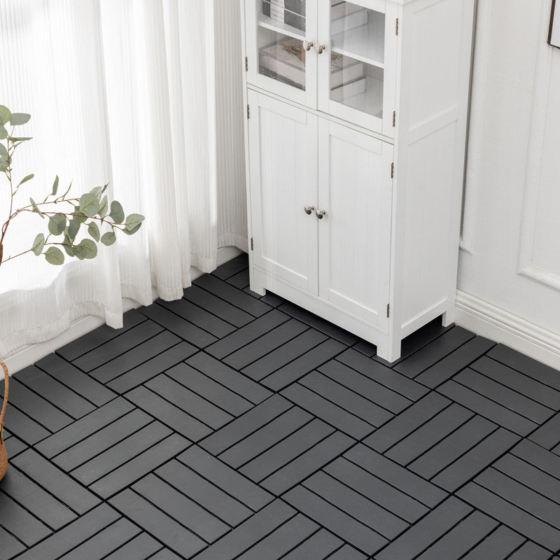Scratch Resistant Decking Tiles Interlocking Composite Floor Tiles
