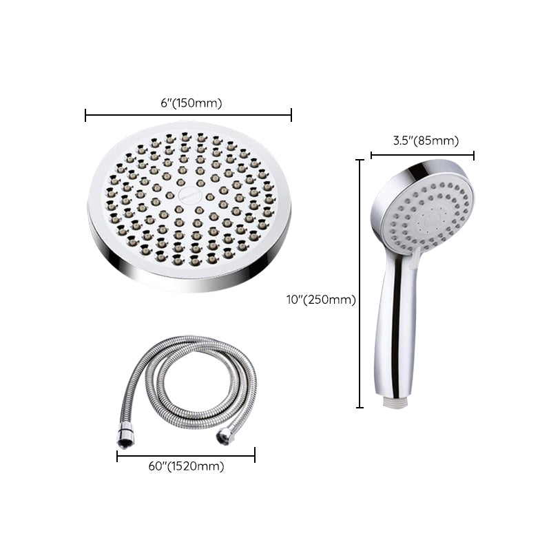 Traditional Shower Head Plain Metal Round Handheld Shower Head