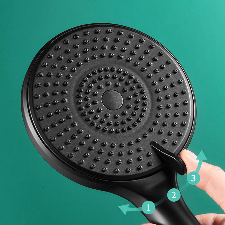 Round Shower Head Plastic Handheld Shower Head with Adjustable Spray Pattern