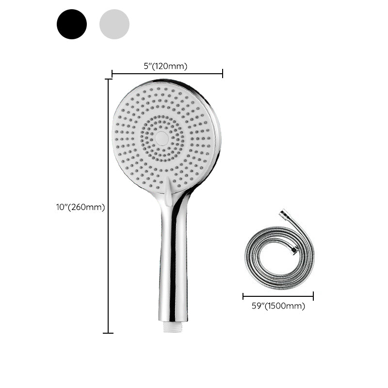 Round Shower Head Plastic Handheld Shower Head with Adjustable Spray Pattern