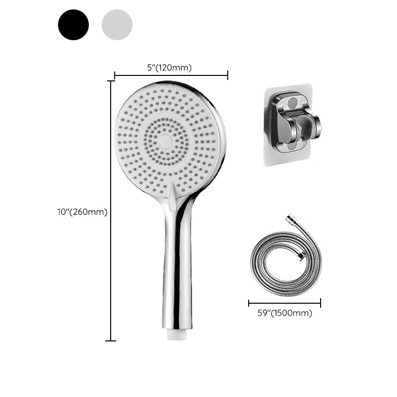 Round Shower Head Plastic Handheld Shower Head with Adjustable Spray Pattern