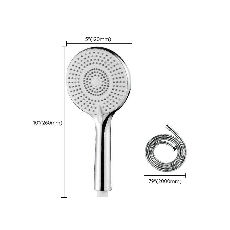 Round Shower Head Plastic Handheld Shower Head with Adjustable Spray Pattern