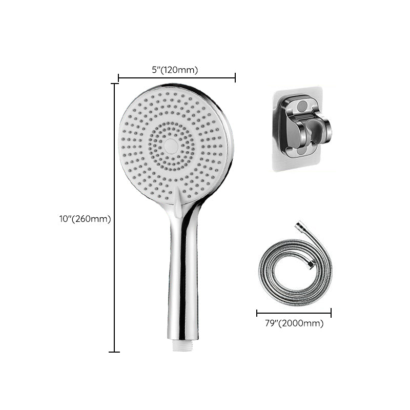 Round Shower Head Plastic Handheld Shower Head with Adjustable Spray Pattern