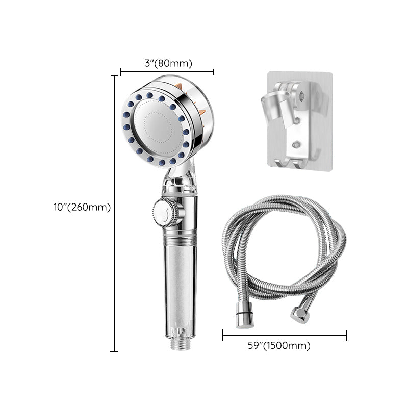 Contemporary Handheld Supercharged Shower Head Round Turbo Spray Head