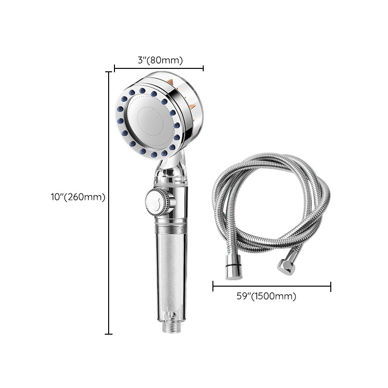 Contemporary Handheld Supercharged Shower Head Round Turbo Spray Head