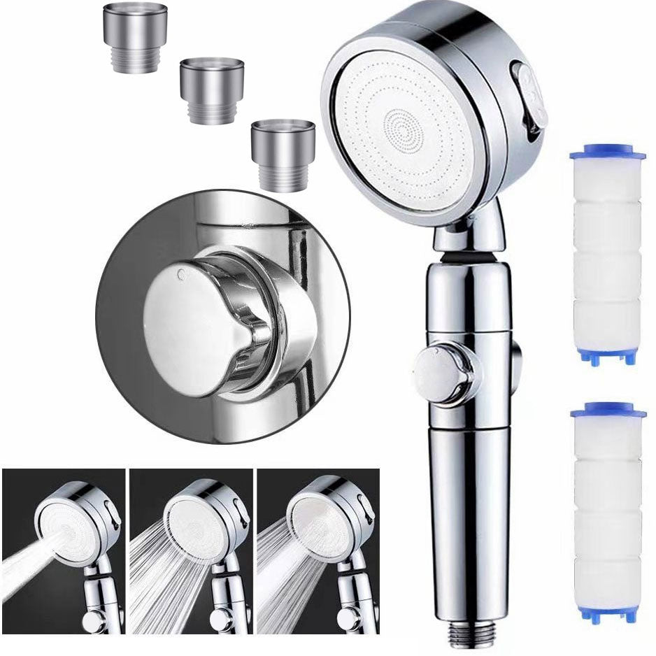 Modern Handheld Supercharged Shower Head Round 3 Setting Spray Head