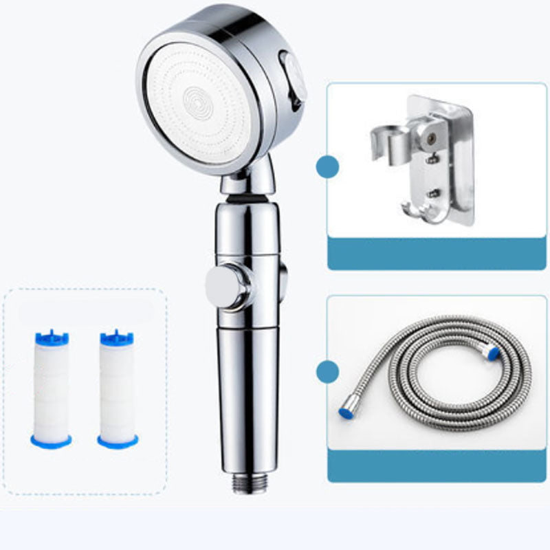 Modern Handheld Supercharged Shower Head Round 3 Setting Spray Head