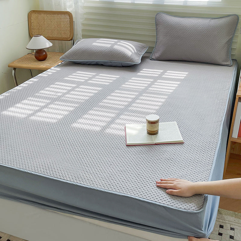 Soybean Fiber Material Sheet Set Extra Deep Pocket Twin Breathable Bed Sheet
